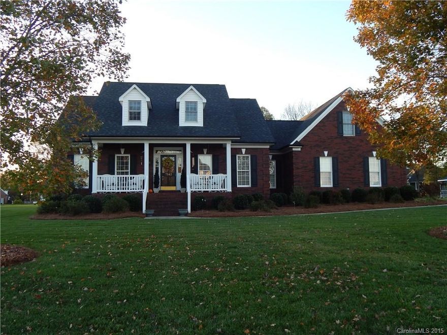 Well maintained beautiful home with front porch, sunroom, and oversized covered deck. Great flow for inside/outside living! Open kitchen with granite. Cathedral ceiling in GR. Plantation shutters along the back of the house. Pre-finished hardwoods in foyer, DR, GR, & master BR. Split bedroom floor plan. Chair railing and wainscoting in Dining Rm.  Finished oversized 2-car garage. Floored attic space for TONS of storage. Large level fenced back yard. New Roof 2013. Two year old A/C Unit. No HOA!!