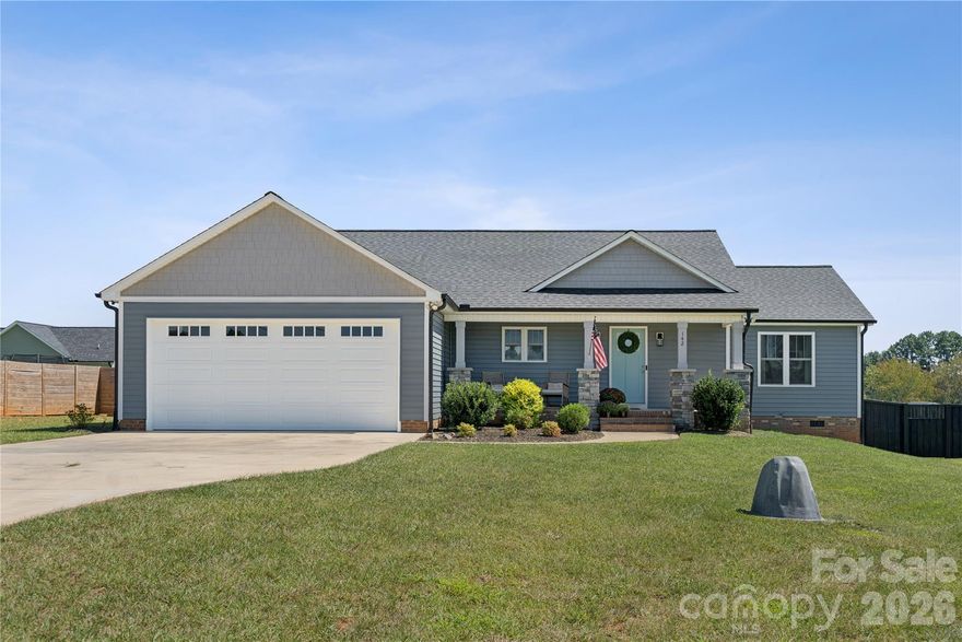 Fantastic 2023 Ranch Home shows like a Model Home, located in a quiet Country Setting only 3 miles to Lincolnton city limits. Inviting covered front porch welcomes you to this spacious new home that offers loads of storage. Great open floor plan that retains the cozy feel of home. Beautiful decor, and an eye for detail are a part of the charm of this lovely home. Kitchen boasts, granite counter tops, stainless steel appliances, spacious island. Custom architectural details throughout the home. Nicely appointed Primary bedroom with plenty of space and a stunning primary bathroom w/ 2 additional bedrooms. Oversized deck w/ a pool for entertaining, and a private fenced in level yard. 2 car attached garage with extended driveway for additional parking. This home is immaculate!
Welcome Home