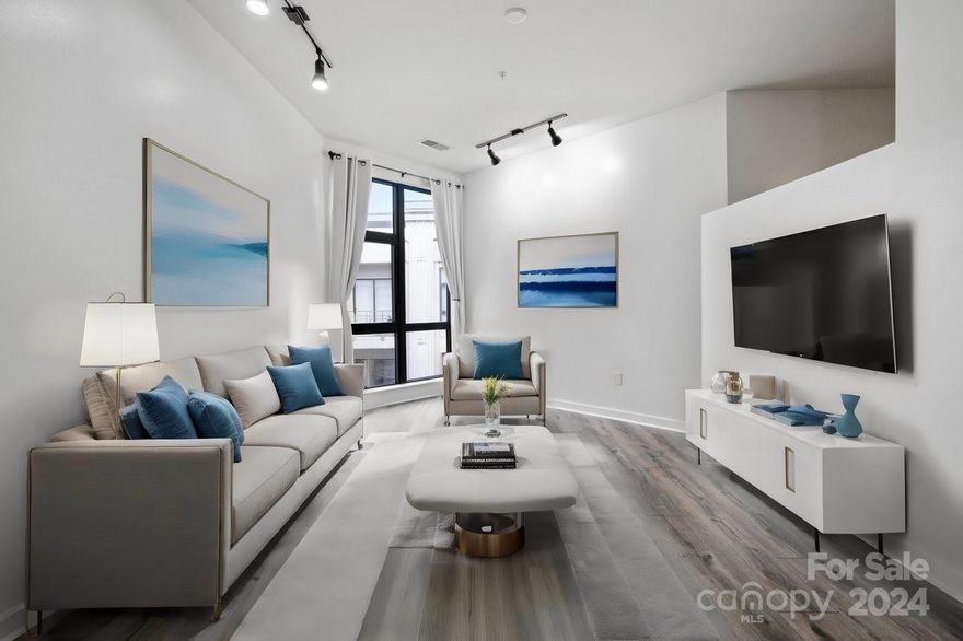 Fantastic renovated Uptown condo in Charlotte. Located on the 4th floor (top floor) in Court 6 complex 1 block from the Spectrum Center, close to all uptown dining/entertainment and light rail. This unit features new LVP flooring, 10-foot ceilings, fresh interior wall paint, computer niche, an updated kitchen with stainless steel appliances (new Bosch dishwasher & refrigerator), and renovated bath that features tile floors and walk-in shower w/ glass shower door. Enjoy courtyard views and the convenience of city living! Secure/gated parking garage with 1 assigned parking space. New LG Wash tower in unit. New Air handler replaced in 2021, see info in attachments. Schedule your showing today!