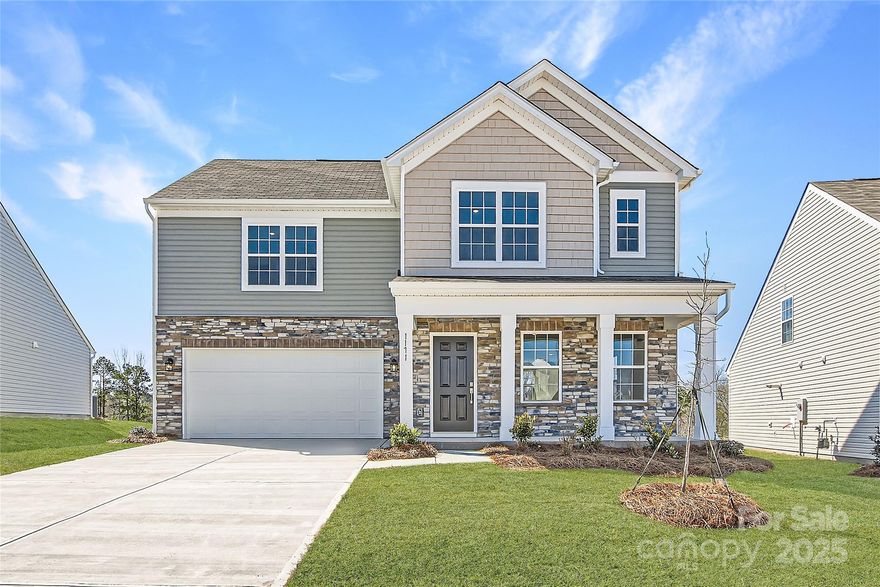 This two-story Bishop floorplan features a smart layout designed for ease of use. On the first floor is a spacious Great Room ideal for entertainment, which has direct access to the breakfast room and a fully equipped kitchen, perfect for seamless everyday living. Found upstairs is a multipurpose loft surrounded by two secondary bedrooms and the serene owner’s suite with a full-sized bathroom. Plus, our signature Everything's Included program means you will get quartz or granite kitchen countertops, stainless steel appliances, luxury vinyl plank flooring, and so much more at no extra cost! At Walkers Mill, residents enjoy a beautiful and natural surroundings close to rivers the Catawba River, local schools, shops and dining. The community offers easy access to I-77 and Rock Hill and only 30 miles to Metro Charlotte.