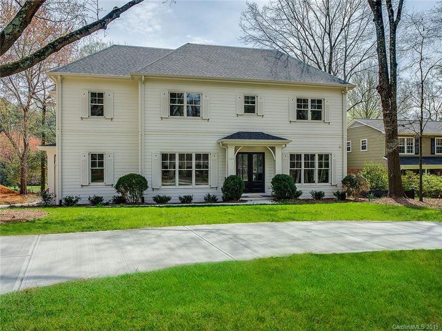 Another amazing opportunity to own a custom home built by Dubose Custom Homes. This unique home features an open floor plan, main level Guest Suite and gourmet kitchen with an oversized island opens to Great Room. 10 ft ceilings on main level and 9ft on second level. Extensive moldings and amazing finishes throughout. Visual Comfort lighting, marble countertops, Shiplap walls, cast stone fireplace, closets with custom shelving, etc. Situated on over a half acre private, wooded lot convenient to retail, restaurants, SouthPark and Uptown. (Note: The unfinished 3rd floor has a partially finished full bath.)