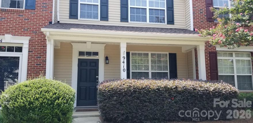 BACK ON THE MARKET !!  Beautiful Townhome located in the heart of Huntersville. Home features two large bedrooms both with walk in closets. Kitchen includes all stainless steel appliances, large island, breakfast area, granite countertops. Large family room. Covered front porch, back patio for those relaxing evenings.  Outdoor storage area for your extras!! Flooring and paint throughout home was done within the last 3 years.  New range and microwave less than 1 yr old.  Each unit has off street parking for two cars.  Home is close to shopping, restaurants, hospitals and much more.  Easy access to I77 and I485.  This Dream home wont last long. Hurry before it gone!!