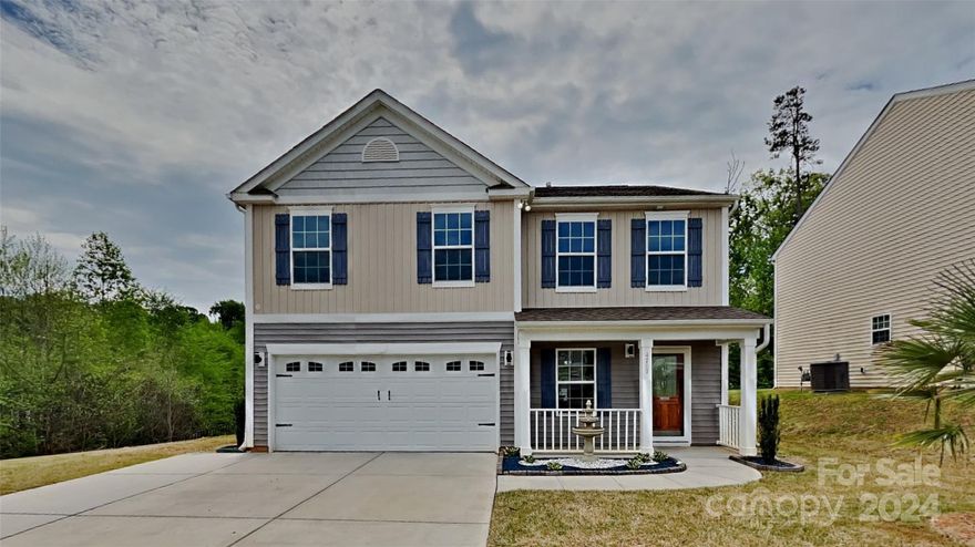 Welcome Home, you’ll be impressed with the grand open floor plan with a cozy corner fireplace. Chef’s dream island kitchen with an abundance of cabinets and granite countertops, a large pantry, and SS appliances. You’ll love to relax or entertain in your outdoor living space, screened sunroom overlooking the large, treed lot with the premium vinyl privacy fence and convenient storage building. Escape to your Enormous 18 x 18 Primary Suite with soaring cathedral ceilings, a spa-like primary bath featuring double sinks, an oval garden tub, and a separate shower. You can get lost in the massive over 100 SF walk-in closet! Spacious secondary bedrooms each with walk-in closets, and convenient 2nd-floor laundry. Great location, a quick drive to the city, dining, shopping and so much more.
