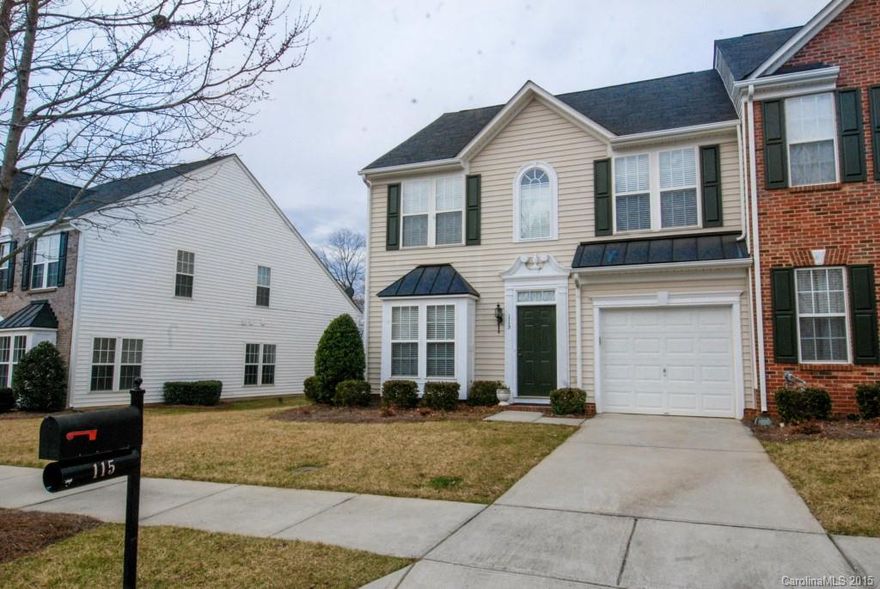 A lovely, large townhouse in Cypress landing near I-77. End unit, lots of light, extra landscaping. Patio looks out on the lake to the left, very private, home in excellent condition, neutral colors, single-car garage, spacious kitchen. A must-see!