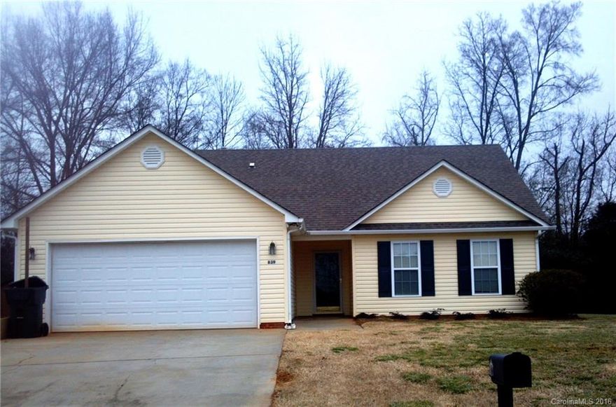 This house is located in charming, established Highland Creek.  Great room has vaulted ceiling, ceiling fan, fireplace equipped with gas logs and television niche. Split bedroom ranch home has 3 bedrooms & 2 baths. Very large master bedroom has bath with his & hers sinks. Two car attached garage with separate one car detached garage.
Deck overlooks private backyard. Yard has In-ground irrigation.
