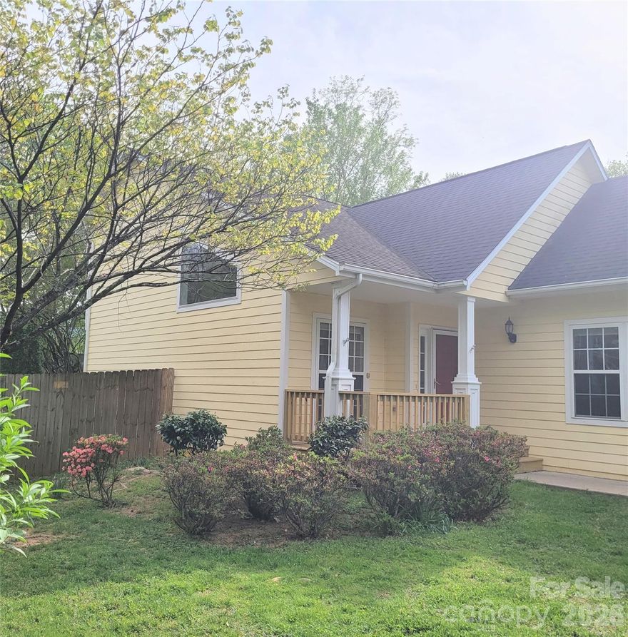 This lovely 3-bedroom, 2 bathroom home is in the treasured Black Mountain neighborhood of Cotton Creek with a creek greenway just steps away, & downtown Black Mountain is only 1 mile away. Enjoy mountain views from all around the house and the benefits of a corner lot. 
On the main floor: an open living room flows into the dining and kitchen area w/wood floors & fire place,
primary bedroom w/ en-suite & walk in closet, laundry room, indoor access to the two car garage, and an additional south facing sunroom for additional primary space, office, or dining with access to the ample and private fenced back yard.
Upstairs: 2 bedrooms with lots of light & a conveniently located full bath in between both bedrooms.
 Motivated seller, bring all offers! Current list price is below tax value.
This home has been respectfully cared for and is in a great location; if you chose to, you can enjoy your home and neighborhood, be downtown to eat out or shop in two minutes, walk by the creek, and see mountain views everyday.