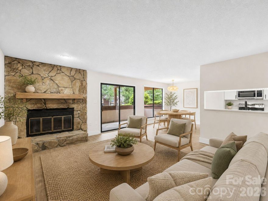 Welcome to 7204 Winery Ln in Charlotte, where location, lifestyle, and thoughtful updates come together beautifully. Ideally situated in a highly convenient area, this first level condo offers easy access to shopping, dining, major roadways, and everyday essentials, making daily living effortless. Step inside to find a refreshed interior featuring new paint, new flooring, new appliances, and stylishly renovated vanities. The layout offers comfortable, functional living all on one level, creating a seamless flow throughout the home. Beyond the interior, this community truly stands out. Enjoy a peaceful setting within a Certified Wildlife Habitat, offering natural beauty right outside your door. Residents have access to a scenic pond, along with a dog friendly environment and nearby park space to enjoy the outdoors. The community pool is also set to open soon, just in time to make the most of the warmer months. Whether you're looking for low maintenance living, access to nature, or a move-in-ready space in a prime Charlotte location, this condo checks all the boxes!