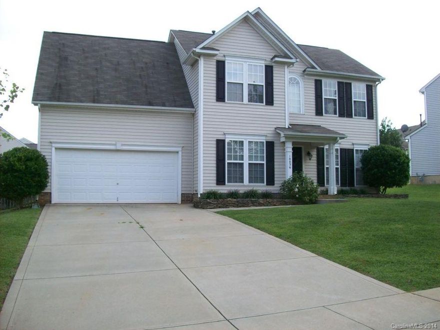 This 2 story home features 3 bedrooms + Bonus room, 2.5 bathrooms and over 1800 square feet.  It has a large living room with fireplace, formal dining room and good size kitchen with breakfast area.  Master has private bath and walk in closet.  Large bonus room has attic storage access.  The home also has a great fenced back yard with patio and 2 car garage.  Located just off Hucks Rd. near Statesville Rd.  It is convenient to Mallard Creek area, I-85 and I-77.  Minutes from Concord or Uptown.