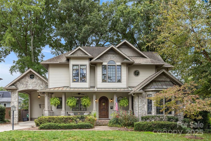 Nestled in the prestigious heart of Myers Park, this stunning, custom-built craftsman-style home offers a harmonious blend of elegance and modern convenience. As you step inside, you'll be captivated by the newly renovated kitchen, a culinary enthusiast's dream, featuring exquisite quartzite countertops and an oversized island, perfectly paired with a chic herringbone marble backsplash. The state-of-the-art appliances include a SubZero and panel-ready fridge/freezer combo, Viking gas cooktop, and Viking oven, ensuring every meal is a delight to prepare and serve.

The expansive primary suite is a dream, with soaring 10-foot ceilings and elegant French doors that seamlessly connect the serene bedroom to the charming back porch. The newly renovated primary bath is a sanctuary in itself, boasting double sinks, a free-standing soaking tub, an oversized shower with dual shower heads, and generous storage.

The home offers versatile living space with an additional bedroom or flex room on the main floor, while the upper level presents two large bedrooms, each with its own ensuite bath. Wine aficionados will appreciate the large temperature-controlled wine cellar in the basement, perfect for storing and showcasing collections.

Outdoor living is equally impressive, featuring a wood-burning fireplace and a fully equipped outdoor kitchen, ideal for entertaining year-round. This exceptional property is perfectly situated by the greenway and is just moments away from the vibrant Freedom Park, offering a perfect blend of lifestyle and location. Discover the ultimate in luxury living in this remarkable Myers Park residence.

Payhouse conveys