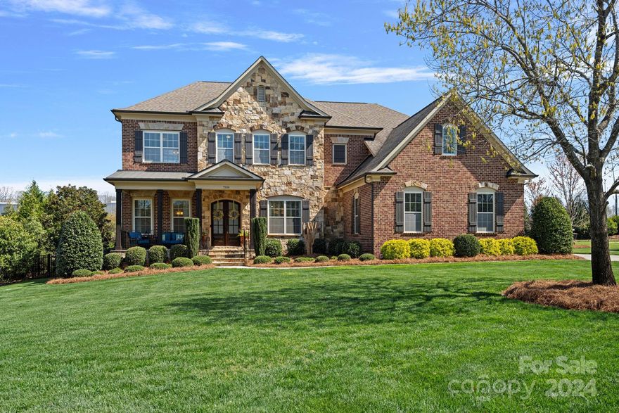 This beautiful home in sought after Weddington schools shows off incredible in-ground pool & outdoor living! Open concept floorplan offers 5 bedrooms, 5 full & two half baths, 3 bonus/rec spaces & more. But the showstopper is outside-over half acre w/ fenced backyard has heated saltwater, gunite pool w/ hot tub, fire pit & huge yard to play! Or relax in the screened porch. Gourmet kitchen is open to Breakfast & Keeping Rooms and has double oven, gas cooktop, granite counters, oversized island, abundance of cabinet & counter space plus walk-in pantry! Guest suite downstairs w/ full bath. Upstairs find large Primary bedroom w/ tray ceiling, two walk-in custom closets & beautiful bathroom w/ soaking tub & tiled shower. Three secondary beds up all connect to their own full bath. More features inc. site finished hardwoods, drop zone, plenty of closets & attic storage, heavy moldings & millwork, irrigation, landscape lighting. Home has been well-maintained. Mins to Waverly, Ballantyne & 485.