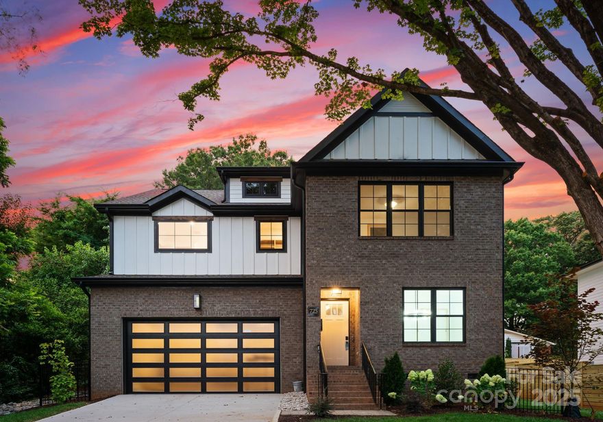 This brand-new 2025 construction by Northway Homes offers modern design, high-end finishes, and an unbeatable location. Located within walking distance to Park Road Shopping Center and Freedom Park, the home features an open-concept main level with a spacious living and dining area, a chef’s kitchen with Bosch appliances and a 6’ island, and a private guest suite with full bath. Upstairs, enjoy two guest bedrooms with a Jack-and-Jill bath, a versatile loft, and a luxurious primary suite with a walk-in closet and an ensuite bathroom with dual vanities, soaking tub, walk-in shower, and closet. Premium materials include site-finished white oak flooring, quartz countertops, and designer lighting throughout. A large wood deck overlooks the fenced backyard, while high-efficiency systems, smart home wiring, and a two-car garage add modern convenience. Just minutes from Uptown, major highways, and top-rated schools, this is a rare opportunity to own one of Charlotte’s finest new homes.