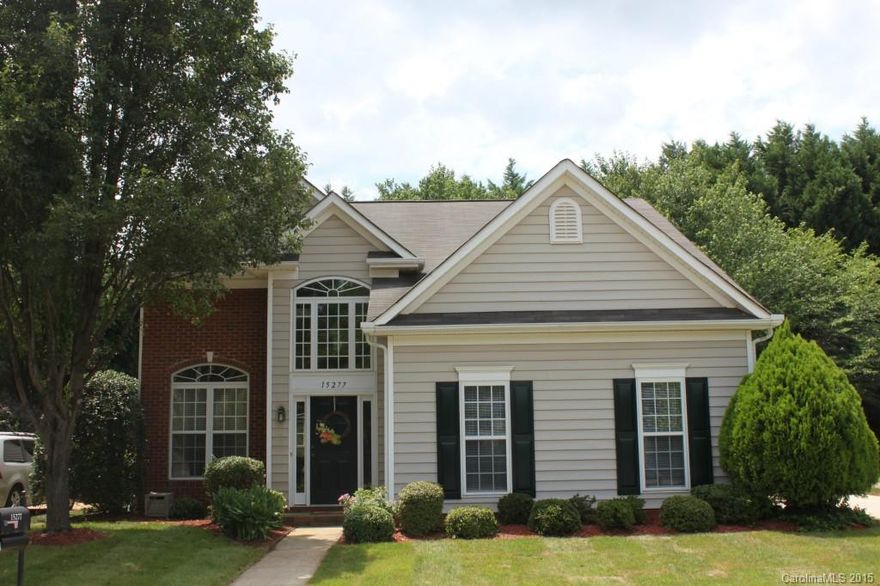 Beautiful open floorplan and wonderfully maintained. This home has lovely wood floors thru-out living area, 2-story living room, dining room with nice moldings, kitchen with raised panel cabinetry & door opening to patio.  Master suite is on main level, has new carpeting & a large walk-in closet with upgraded shelving.  2 bedrooms & loft upstairs also have new carpeting. 2 car side-load garage has plenty of turn-around space.  Backyard is fenced and is shady.  Neighborhood has playground.