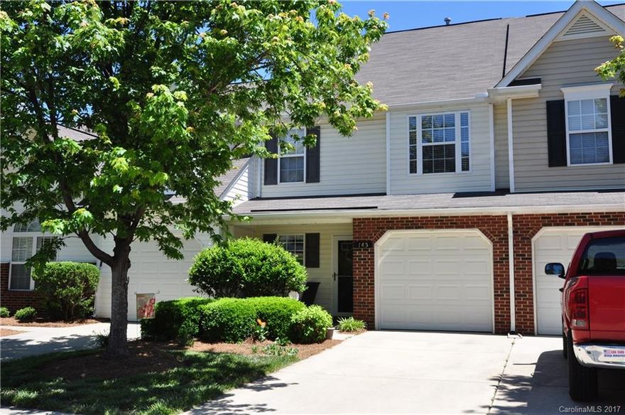 Move in ready in great location, this home won’t last!!! Union Co. taxes. Gorgeous lake views from the living room and dining areas as well as a welcoming front porch. Two master suites with en suites and walk-in closets. Laminate flooring downstairs and all new carpets upstairs. Awesome garage with a private driveway!!! Upstairs laundry and an abundance of closets and storage. Community features a great pool and beautiful pond with walking trails and benches.