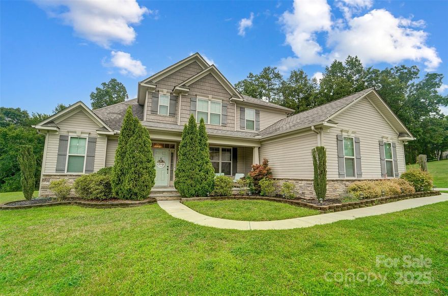 Welcome to your dream home in the heart of the highly desirable Bedford Farms community! This spacious and beautifully maintained home offers the perfect blend of comfort, convenience, and charm. Featuring 4 beds 2.5 baths and a 3 car heated and cooled garage, irrigation system, and a rare double lot of over .50 acres making it one of the largest in the neighborhood. You'll love the cozy covered front porch and private back deck leading out to a custom fire pit behind the large detached matching shed. Other highlights include an open floor plan, private dining suite, fully updated kitchen, stainless steel appliances and ample counter and cabinet space. Recently updated flooring and paint throughout. Large walkin and custom closets, and wonderful community amenities including a pool, playground, and sidewalks. Prime Location: Just minutes from both Downtown Concord and Downtown Mount Pleasant, giving you easy access to local dining, shopping, schools, and events.