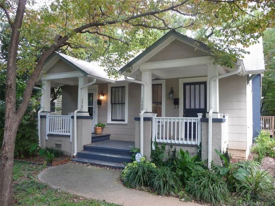 GREAT LOCATION!! Historical Plaza Midwood-Shamrock, minutes from Noda and Uptown Charlotte. Charming classic Craftstman style duplex apartment with plenty of charm and classic architectural detail. Hardwood floors throughout, living room, eat in dining area, bonus room/den, 1 bedroom and 1 full bathroom. Appliances, washer/dryer, water (up to $25/month), and landscaping included.