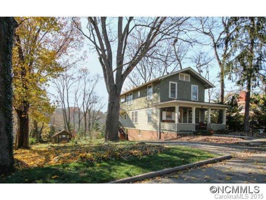 Beautifully renovated Five Points Arts & Crafts style home.  Immaculate with oak hardwoods down and pine floors up. 2007 renovation by Southeast Ecological Design. Woodstove with stainless steel flue. Open kitchen w/ granite & all Bosch appliances. Park-like yard with stately trees. Views of downtown from back porch. Custom window treatments/light fixtures. Amazing location walkable to downtown, UNCA trails, Greenlife, Trader Joes, etc.