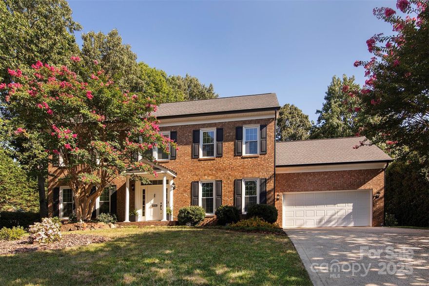 Welcome to this stunning all-brick, two-story home nestled on a .45 acre lot in beautiful Bradford Park. This exceptional residence offers 4 bedrooms and 2.5 bathrooms. At its heart lies a beautifully updated kitchen with breakfast area, featuring all stainless appliances, tile backsplash, granite countertops and an updated island with pull-out shelves. This elegantly designed space flows seamlessly into the sunken great room area with gas fireplace and extends outdoors to a highlight of the home, a spacious almost 16’ x 18’ screened in porch with vaulted ceiling and dual fans. The upper level accommodates all 4 bedrooms with hardwood floor and all with updated bathrooms. The primary suite is particularly luxurious, boasting a dual vanity, separate tiled shower and a soaking tub along with custom walk-in closet creating a spa-like retreat. Outside you'll find another oasis with an inground pool & hot tub that is surrounded by an updated paver patio fenced yard as well as a 12x12 shed that has electricity. Many many updates done by the original owners includig the entire interior freshly painted, the HVAC sysyem in 2018, the roof in 2010, vinyl wrapped windows in 2009, water heater in 2009, new pool heater in 2023, Dry Pro crawl space vapor barrier & new foundation door in April 2025 to name a few. Additionally, the garage is finished with drywall and a rubber floor. Come take a look, you WON'T be dissappointed.