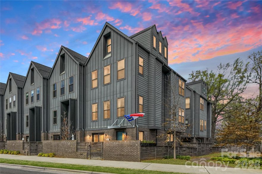 With 2,465 sq ft are you seeking SPACE in a prime location? Look no further — this is the ONE!

Perfectly situated in the heart of Villa Heights in Charlotte’s sought-after Circuit District, this gorgeous end-unit townhome offers the ultimate location.  Enjoy close proximity to some of the hottest restaurants, shopping and nightlife in Plaza Midwood, NoDa, Belmont, Optimist Hall, and Uptown.  Just minutes from the light rail, trolley, and the greenway—what more could you ask for.....wait, also, just steps away from one of Charlotte’s newest hotspots, Mezzo Market.  Yes, Please! Live your best car-free lifestyle right here.  

Inside, you’ll find a light-filled, beautifully appointed home with soaring ceilings throughout and noise-reducing windows, offering peace and quiet while being in the center of it all. The spacious kitchen boasts an oversized island and abundant cabinetry, flowing seamlessly into the open floorplan — ideal for both everyday living and entertaining.

Thoughtful updates include fresh paint throughout, a stunning, updated half bath featuring custom board and batten and wallpaper, updated high end designer lighting, and stylish mirrors throughout much of the home. Step outside to your fully fenced outdoor retreat complete with a custom hardscaped patio and side yard — perfect for gardening, relaxing, or your four-legged friends.

Additional highlights include: 3 bedrooms plus a dedicated office, side-by-side 2-car garage, custom up/down window treatments throughout much of the home, water included in the HOA fee, and an abundance of natural light from end-unit positioning

Don’t miss this Villa Heights dream — where location, lifestyle, and comfort come together seamlessly.
Showings begin on Friday, March 13th.  Parking available on Barry St. and Lola Ave.

Assumable loan $450K at 4%