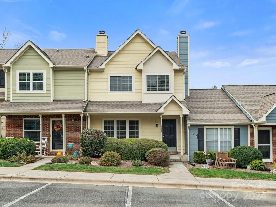 Move right into this freshly painted 2-story townhome in the cozy Arbourgate Meadows section of the popular Raintree subdivision. Upon entry, you'll notice tons of natural light in the living & dining rooms - enhanced by the light-colored hard flooring and a charming wood burning fireplace. The stylish kitchen offers ample cabinet space PLUS an island with additional storage and a pantry. Just off the kitchen is an expansive private deck- perfect for peaceful wildlife viewing! The main floor also has a powder room and the laundry room. Upstairs, you'll find the primary suite- complete with a vaulted ceiling & walk-in closet. Two additional bedrooms, a shared guest bathroom and linen closet complete the second floor. Arbourgate Meadows has its' own pool and a beautiful community pond. HOA includes water/sewer. Fridge, washer, dryer included.