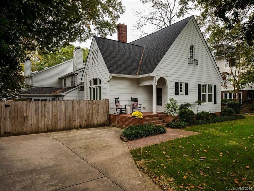 This is the original home that was built in 1930 & became part of Oakmore at Selwyn Condos. This condo lives like a single family home w/a possibility of 4 BDRMs. Updates include Hardiplank Siding '13, Andersen Windows '14, Electrical Updates '12, Roof '12, Carpet & Interior paint '16. Features include 10' ceilings on main level, large Kit w/SS Range/Oven & Tile backsplash,Plantation Shutters,fenced & gated large landscaped courtyard w/2 tier deck. Walk to Reid's, lots of shopping & restaurants!