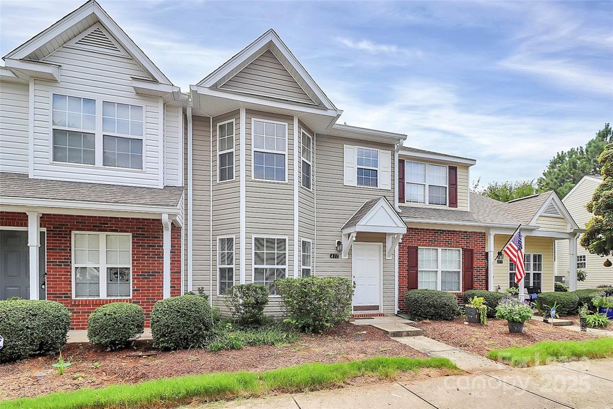 Beautifully maintained townhouse, formerly the model home. Features a spacious living room with a cozy fireplace and a bright, all-white kitchen with updated appliances. Sliding glass doors open to a private patio overlooking a tree-lined backyard. Two generously sized bedrooms, each with its own full bath. Nearby community pool, located in an excellent school district (please verify elementary school). Includes an outdoor storage room off the patio. New HVAC in 2022. Cole Creek is a great gated community located in Fort Mill. Come enjoy the lifestyle of this quiet community conveniently located to I-77 and a variety of restaurants, shopping centers, and entertainment options. Available for immediate move-in. (Pets Must be Approved - NO CATS).