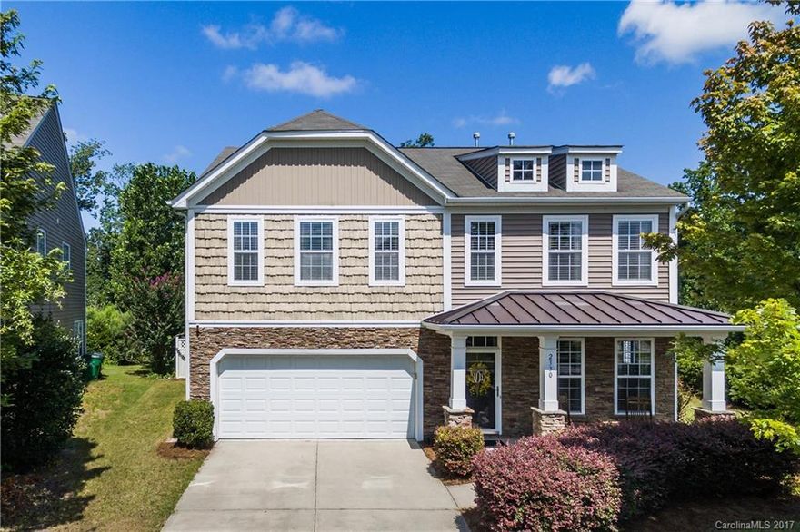 Nestled on a private corner lot in desirable Cedar Mill. Level lot bordering woods w/ large fenced backyard. Spacious 4 bedrooms including over-sized master suite w/ tray ceiling. Perfect open concept between kitchen, living room dining area and wonderful Archadeck-built covered porch for entertaining. Community pool, clubhouse & playground. Enjoy new carpets throughout this move-in ready home. Great location, easy access to downtown CLT, CLT airport and National Whitewater Center.