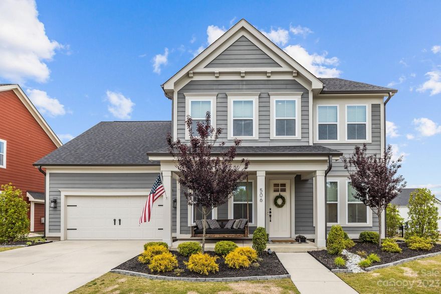 Welcome to this stunning home that boasts features and upgrades designed to enhance your comfort and convenience.   This beautiful home built in 2019 offers not only comfort and an exquisite sense of tranquility, it has so many builder upgrades.  The home offers soft close kitchen cabinetry, stainless steel 32" KitchenAid appliances, interior cabinet lighting in upper glass front cabinets, furniture island with additional storage: 4 cabinets and under sink cabinet. Built-ins next to fireplace, two large industrial pendant lights 
Full guest suite off mudroom/garage. Showers w/tub to ceiling tile in the showers. Granite countertop and closet 
Granite and quartz countertops. Tray ceiling in primary bedroom 
Hardwood throughout (carpet only in bedrooms and bonus room
2nd story laundry room, Attic access in primary bedroom closet
Built ins in primary bedroom closet 
Built ins in secondary bedroom closet (Pax System)
Outdoor tv Jack and bracket and HVAC has dual zone temp controls!