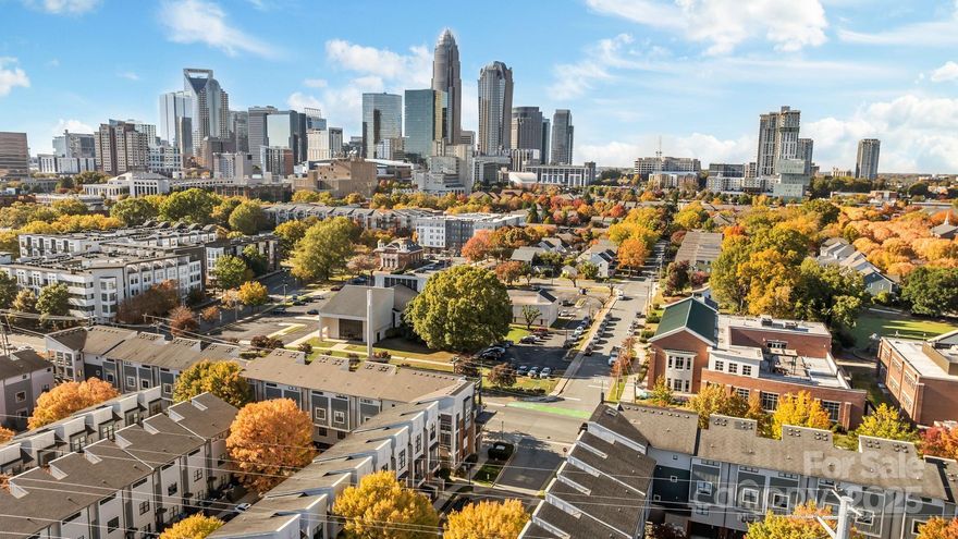 Welcome Home to this Completely Updated 3-Story Townhome style Condo with attached Garage in the Heart of Charlotte's sought-after First Ward! Kitchen renovated recently with Quartz Counters, New Cabinets, New Fridge, Dishwasher & Farmhouse Sink! Both Baths Updated with New Vanities, Fixtures & Tile Showers! New Carpet in Bedrooms and New Paint Throughout!  Gorgeous Skyline Views from the Balcony & Primary BR! Washer / Dryer / Fridge Included! Hardwood Floors on Main Level! Huge Primary Upstairs with Walk-In Closet has Custom Shelving! Convenient to all of Charlotte's Uptown Dining, Shops, Nightlife & Light Rail while neighborhoods like Elizabeth, Midwood & NoDa are all just moments away! Walk to Parks, Greenway & Sports/Entertainment! Don't miss this fabulous opportunity! Ask about Special Finance Options!