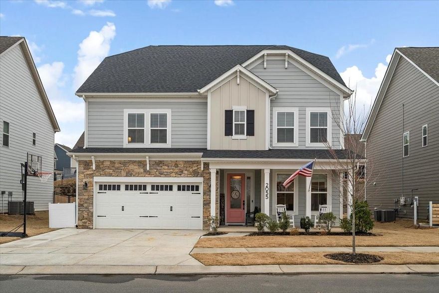 One of Taylor Morrison's most popular plans, the Waverly, with the 3rd floor-- you don't have to wait & build! This gorgeous home is move in ready & has all the upgrades & finishes you've been looking for. Beautiful white kitchen w/double ovens, gas cooktop, walk in pantry, island & butler pantry boasting wine cabinet, beverage fridge & glass cabinets. Dining room w/tray ceiling. Dedicated office on main level that could be a guest room. Raised stone hearth & fireplace in great room. Upstairs you'll find the primary bedroom, a spacious loft w/hardwood floors plus 3 additional bedrooms (two rooms share jack n jill bath & one bedroom ensuite). If that is not enough space then come up to the 3rd floor where you have a 5th BR, full bath, huge loft & walk in attic storage. Outside you'll enjoy a flat fenced backyard, huge paver patio, screen porch finished to offer utmost privacy. Too many features to list: whole house water filter, 5" baseboard/window trim, garage utility sink & more!