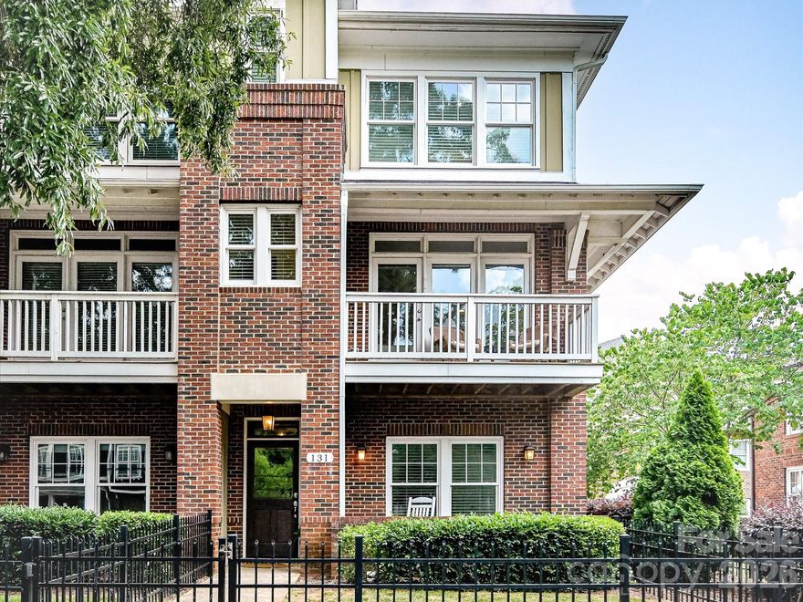End-unit 3-bedroom, 3.5-bathroom townhome in the vibrant Wesley Heights neighborhood! Perfectly situated in one of Wesley Heights’ most convenient locations, this home blends neighborhood charm with modern style. A private fenced front yard and a covered front porch welcomes you into the main level, which features a private bedroom and full bathroom ideal for guests. You’ll also appreciate the attached two-car garage with ample storage space. Upstairs, the open-concept kitchen and living area are filled with natural light. The inviting kitchen includes stainless steel appliances and an oversized island perfect for entertaining. A dedicated workspace nook provides the ideal spot to work from home without sacrificing bedroom space. Just off the living area, the front porch offers a relaxing place to enjoy your morning coffee. On the third floor, the primary suite is tucked away for added privacy and features an en-suite bathroom and spacious walk-in closet with the primary bath including a double vanity and generous counter space. An additional guest bedroom on this level captures gorgeous views of Uptown’s skyline. Enjoy easy access to neighborhood favorites like Rhino Market and Town Brewing, or hop on the Greenway just moments from your doorstep. The Gold Line streetcar nearby provides convenient access to Bank of America Stadium and Uptown. Urban living at its finest awaits in this stylish, updated townhome!