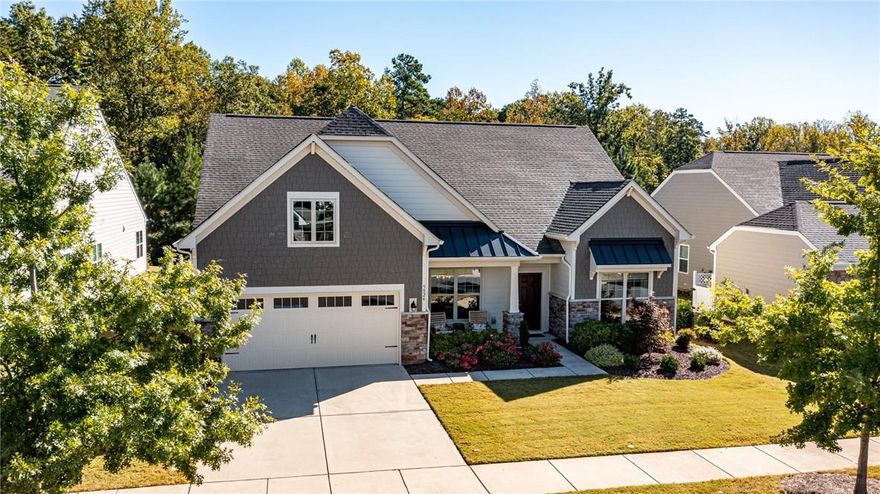 PRIVATE LOT w/TREES! Spacious Open Plan enhanced w/Quality Upgrades! Pristine, Well Kept & Maintained!
Beautiful 5" Plank Engineered "Weathered Saddle" WOOD Floors! Honeycomb Shades, "Black out" Shades all 3 Bedrooms, Newer Modern Light Fixtures, Closet Systems-ALL Bedrooms! Solid Shelving in Linen Closets PLUS Pantry! Roll-out Drawers in Kitchen & Bathroom Cabinets! "Gourmet" Kitchen includes Double Wall Convection Ovens, 5 Burner Gas Range, Upgraded IVORY Kit Cabinets! Plus, Island, Under Counter Lighting, Granite Counters, One-Bowl Sink, S/S Refrig & Wood Flooring. Laundry w/Cabinets & Sink.  Closet w/"Entertainment Hub," built-in Printer/Work Station, light & outlet. Fam Room w/Corner Gas FP & Floor outlet. Upper Level Bonus, Storage, Bdm & Full Bath. Iron Baluster on Stairs. Garage w/TALL Built-in Cabinets, Storage Lofts, Tankless Water Heater, & Full Irrigation! WOW- Backyard Garden Professionally Landscaped! Screened Porch w/Fan. Upgraded Almond Trim Pkg! One of a Kind Home!