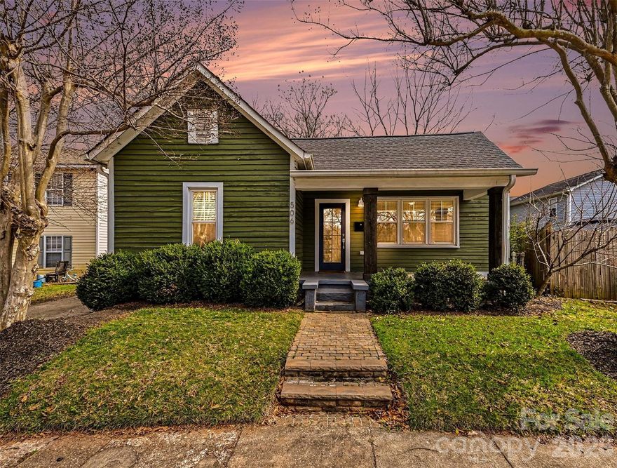Welcome to this charming and thoughtfully updated bungalow in the heart of Biddleville, one of Charlotte’s fastest-growing Westside neighborhoods. Just one block from the Gold Line light rail, steps from Stewart Creek Greenway, and minutes to Uptown, this home blends historic character with modern convenience in an unbeatable location. Inside, the efficient one-story layout offers comfortable everyday living with stylish upgrades throughout. The natural light-filled living room features custom reclaimed wood accent wall, while the kitchen includes newer appliances and a seamless flow into the dining area. A versatile third bedroom with custom built-ins makes the perfect office or flex space, and the remodeled half bath adds functionality and style. The primary bedroom showcases designer trim details and curated finishes that enhance the home’s unique personality. Step outside to a fully fenced backyard designed for relaxation and entertaining, complete with a custom deck, raised garden beds, fire pit area, and storage shed for outdoor equipment. With close proximity to Lower Tuck shops, Savona Mill, parks, and Uptown Charlotte, this property offers exceptional lifestyle appeal.