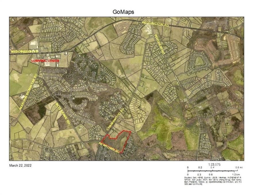 Newtown Road 20 acres divided from the 34 acres (also being offered in it entirely) with approximately 4.5 acres along the Easthampton property line, which you can build a family home or homes. Perfect for a horse facility or multiple family homes.   No local township taxes only UNION COUNTY water and sewer at road BUYER TO DETERMINE IF AVAILABLE. Property previously perked call agent for details.  
- Land borders corner of Chambwood and Newtown Road and backs up to subdivision on Easthampton  Drive.   There is a center flood plain
Call agent for details. All acreage areas are approximate & were measured by GIS and subject to buyer survey before closing and will be sold per acre if acreage differs from gis approx acreage show in MLS description