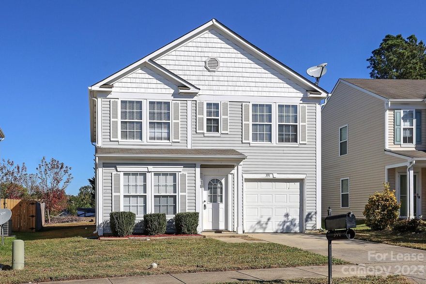 Welcome to this must-see, beautiful 4 bedroom, 2.5 bathroom home located in the highly sought-after area of Concord, NC. This home boasts a modern and stylish design, perfect for those seeking a comfortable and convenient lifestyle. Step into the spacious living area and be greeted by the gleaming stainless steel appliances in the well-appointed kitchen, making meal preparation a breeze. The gas fireplace adds a cozy touch to the living room, creating a warm and inviting atmosphere for gatherings with friends and family. With 4 bedrooms, there is plenty of space for everyone to enjoy their own privacy and relaxation. The master bedroom features an ensuite bathroom, providing a tranquil retreat after a long day. One month free to be broken up over first twelve months with two year lease. The normal rent is 1845. With one month free special you will get the first year at 1691.25 and the second year at 1845. Don't miss out on this awesome deal!