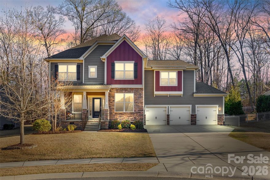 Beautiful POOL home on private cul de sac lot- with NO rear neighbors- in sought after Lawson! 
5 BR/5 BA with 3 car garage! LVP floors on main level. Open floorpan and lots of natural light throughout. Chef's Kitchen w/ oversized island, SS appliances, granite countertops, dbl ovens, 5 burner gas cooktop, walk-in pantry and large breakfast nook. Large family room is perfect for entertaining! Dining room (currently used as an office) can be used in a variety of ways to suit your needs.  Downstairs study, currently used as bedroom-  with stylish barn door detail and full bathroom- offers guests a space of their own. Main level laundry room w/ pedestrian door out to backyard. Upstairs the primary bedroom is a true retreat featuring a cozy seating area w/ fireplace and a spa-like ensuite bathroom. Don't miss the HUGE closet that features a bar area that further personalizes this space! Also upstairs you will find 3 more bedrooms, 2 more full bathrooms-one Jack and Jill style AND a huge bonus room/6th bedroom w/ additional ensuite full bathroom!  The backyard is a serene oasis while also being the perfect spot for entertaining! Enjoy meals on the screened porch or head out to the back patio where  the in-ground saltwater pool awaits.  The included gazebo and bar area offer even more options for gathering. The shed will remain and is currently used as a music studio- so use your imagination and add this to the reasons why this house is THE one! It is a special home with an even more special lot! Walk to the new Union County library and Cuthbertson MS and HS which are accessed right outside the back gate or use the walkway conveniently located at the end of the cul de sac. 
Lawson has resort style amenities- clubhouse, 2 pools, playgrounds, fitness centers, tennis courts, miles of walking trails and more! Don't miss this one!