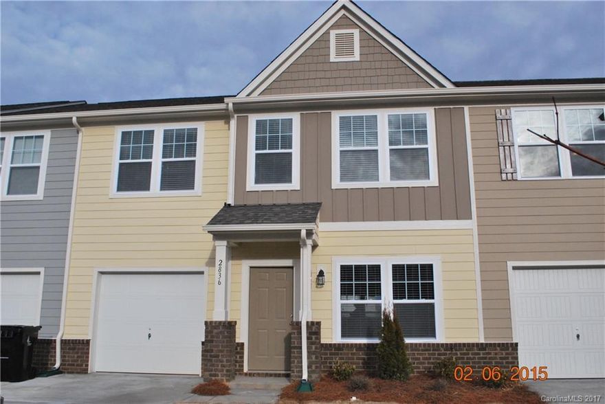 3 bed 2.5 bath townhome in Charlestown subdivision. 2117 sq ft.Home boasts granite counter tops throughout. Large kitchen complete with stainless steel appliances. Great room and formal dining room. Bedrooms all good sizes. Built in seating/coat rack in hall way. One car garage. 
 AVAIL MID -LATE FEB
 No pets
 No smoking