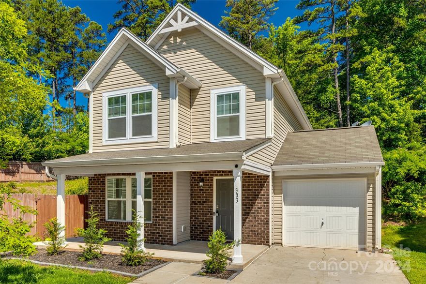 Welcome to your dream home! This charming, well-maintained two-story residence on a cul-de-sac offers 3 bedrooms and 2.5 baths. The exterior features low-maintenance vinyl with a welcoming covered front porch. Inside, an open concept main level boasts a spacious Great Room, Dining Area, Laundry Room, Office. The Kitchen is complete with an island, pantry and also includes stainless steel appliances. New waterproof vinyl plank flooring throughout and fresh paint adorn the home. Upstairs, find the Primary Bedroom with vaulted ceilings, a walk-in closet, and an en-suite bath, along with two additional spacious bedrooms, a versatile loft, and a full bath. An attached 1-car garage and a private yard with a storage shed complete the home. Located minutes from NC-16, 485, 85, and 77, with easy access to the airport, Uptown, shopping, and restaurants. **Sellers are offering $2,500 Credit with acceptable offer** Schedule a showing today!