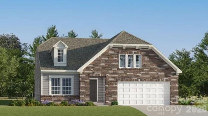 Designed for gracious living, this new one and a half-story home showcases a first-floor kitchen, an intimate breakfast nook and an elegant Great Room with a corner fireplace, complemented by a versatile flex space. In a corner is the luxurious owner’s suite bedroom, attached bathroom and walk-in closet. Spacious covered rear porch. Throughout the home are three secondary bedrooms and a sprawling upstairs bonus room and bedroom en-suite for endless possibilities. Plus, our signature Everything's Included program means you will get quartz or granite kitchen countertops, subway tile backsplash, ceramic tile, and luxury vinyl plank flooring at no extra cost! Nestled in the foothills of Maiden and bordering Denver NC, Shannon Woods is a masterplan community with two collections of homes. Future onsite amenities include a swimming pool and multi-use trails. The community offers small-town living and convenience to to local schools, parks, shopping, dining, art and entertainment.