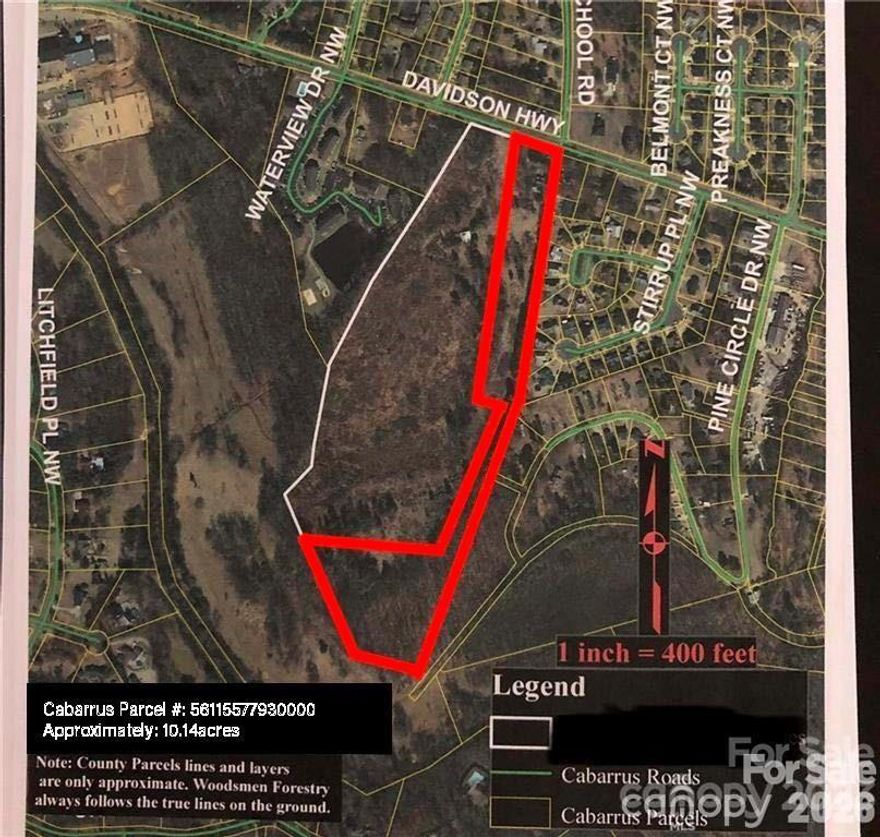 10.14 Acres with endless potential!Located right off Davidson Highway in Concord, N.C. Currently approved by the City of Concord for a townhome community. Sewer allocation has been secured! Proposed project includes parcels 2821, 2801, 347, 2745 Davidson HWY & 1000 Pine Circle Dr! 
Property is subject to road expansion on Davidson Highway around 2028! Please see disclosures!
