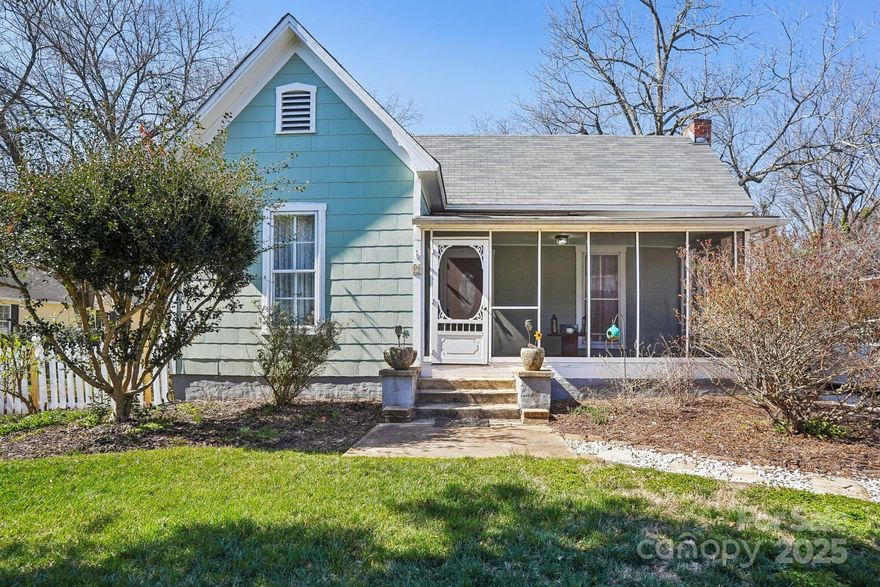 This Beautiful Maintained 3-Bedroom, 2 Bath Ranch is the Perfect Blend of Timeless Character with Modern Updates. The Home Features Gleaming Hardwood Floors in Great Room, Primary Suite and Kitchen, Formal Dining Room & 3 Fireplaces.  The Home is both Updated and yet Stylish with it's Eat In Kitchen w/Granite Counter Tops, Plenty of Cabinets & a Walk In Pantry. The Newer Gas Pack Ensures Year Round Comfort, While the Fenced Rear Yard Offers Privacy and Plenty of Space to Relax. Enjoy your Morning Coffee or Evenings Sipping Sweet Tea on the Screened Front Porch. Spacious Bedrooms and Baths.  Covered Pergola is Ideal for Covered Carport. Wired Building. All Perfectly Nested in the Heart of Historical District of York.