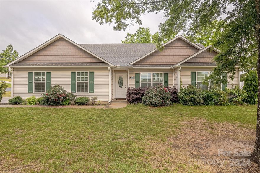 Situated on a premium corner lot in Lancaster’s desirable community of XXX this 4 bedroom ranch is move-in ready.  A natural light filled open concept floor plan is ideal for contemporary living.   A large great room overlooks the backyard and is open to the kitchen.  The kitchen features ample white cabinets, granite counter and stainless steel appliances.  Convenient dining room located off the kitchen.  Large primary suite offers three closets and features an en suite bathroom with double vanity and glass door enclosed shower.  Three additional generously sized bedrooms plus walk-in laundry room for additional storage.  Relax on the oversized covered patio.  Side load 2 car garage plus outside storage shed.  Partially fenced backyard is perfect for play.  Location moments away from shopping, dining and entertainment and with no HOA restrictions, this is one you must see!