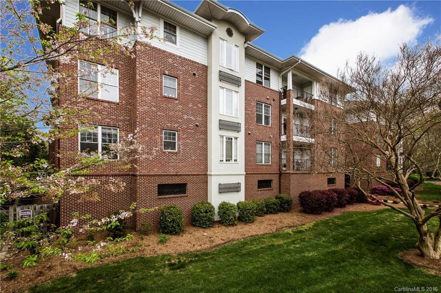 Outstanding condo in Dilworth. This spacious condo is in the hub of Dilworth in private building w/secured entrance and parking. Extras in this unit include storage unit, two parking spaces and additional guest parking. It has wood floors, gas log fireplace, large owner’s bath with garden tub and separate shower. Jack and Jill bath for two bedrooms. Plantation shutters throughout. Recently added new heat and AC, tankless water heater. Refrigerator and carpet in bedrooms. Private Balcony