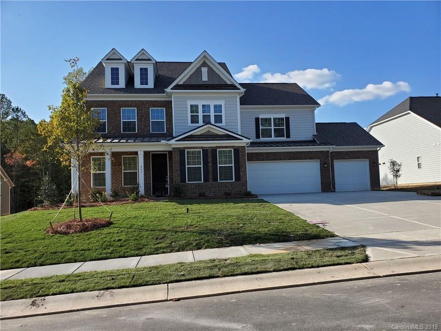 Owner's Suite on main with dual sinks and walk in closet, private water closet. Dining Room, Study and laundry on main. Home features a nice covered porch 29 X 8 on a level homesite. 3 Car Garage with plenty of parking spaces on driveway, 2nd floor features 3 bedrooms, 2 baths, loft (18x18) and a bonus room 18x18. Completion scheduled for September. Only 280 homesites in community with pool, fitness, playground, walking trails, close to major shopping and dining, 1.8 miles off Hwy 521