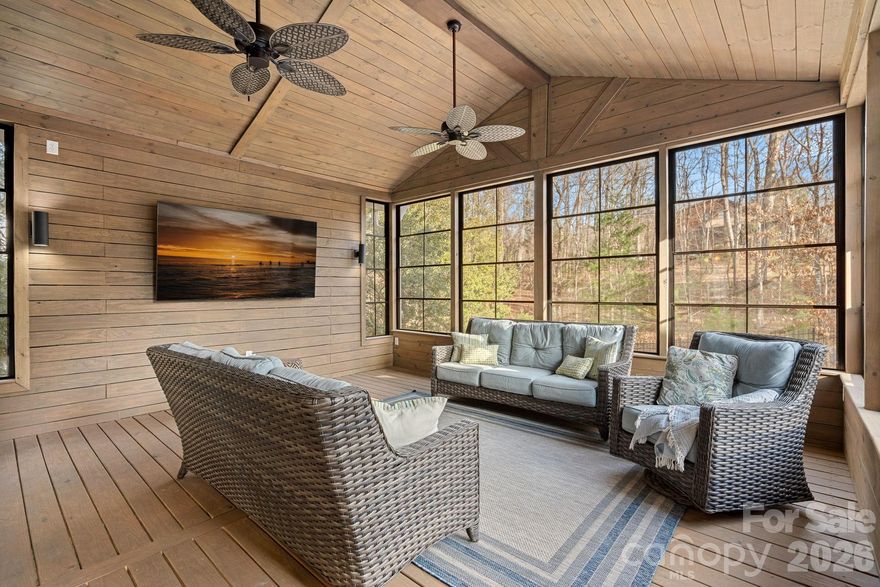 MOVE-IN READY!! Interior freshly painted. New roof, mechanicals, appliances, and more!  Gorgeous enclosed wood paneled porch! 5 bed, 3.5 bath 3 level stately Palisades residence that is designed for elevated entertaining on a grand scale, yet remains warm and intimate enough for quiet evenings curled up at home-complete with a professional gym so you never have to leave! Enter an impressive two story foyer flanked by a columned living room on one side and a guest bedroom/office on the other. Hardwood floors, wainscot paneling, tray ceilings and recessed lights are just some of the elegant details that set this home apart. There is a large formal dining room with built in cabinetry/bar.  The expansive kitchen w island has an abundance of cabinetry, granite countertops, new appliances, separate breakfast area , walk in pantry and bar counter.  The kitchen opens to the great room that is anchored by a gas fireplace w mantel-or pass through glass sliders into the cozy wood paneled chalet-like enclosed porch w EZ Breeze windows. The rear porch overlooks the stone patio that is an outdoor playground complete with step lights, granite countertop bar w beverage fridge-keeps all at your fingertips while you soak in the hot tub or sit around the fire-pit. Upstairs find the primary BR & 3 additional BRs. The primary has 2 walk-in closets and large spa-like bathroom w double vanities, soaking tub, shower, water & linen closets.  Two of the bedrooms share a jack n jill bath. There is an additional hall full bath. Upstairs laundry room w upper cabinets. Oversized BONUS ROOM overlooks the flowering tree yard. Looking to get your sweat on?  Head upstairs to the completely outfitted professional gym with wet bar and walk in closet.

Homeowners have done numerous updates! Roof '23, Water heater '23, AC & 1st Flr Furnace '22. (2 furnaces: 1 for 1st flr & 1 for upper 2 floors ).  Crawlspace sealed & dehumidified '23, all upstairs carpet '22, exterior painted '22. New appliances: Dishwasher '22, microwave '23 electric range '22, fridge '25. 

Enjoy access to community amenities, including walking trails, sports courts, pool, playground, fitness center and the Palisades Country Club, which is an optional membership, all just minutes from Lake Wylie, shopping, and CLT Airport.