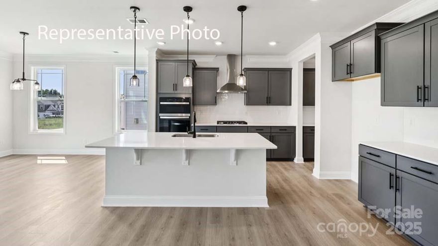 Come see 3043 Canvasback Way in Indian Trail, NC. The Hampshire is a two-story plan featured in Southgate in Indian Trail, NC.
The Hampshire offers four bedrooms, three bathrooms and a two-car garage. Step inside to discover an expansive living space that caters to the needs of modern living. The heart of this home is the gourmet kitchen, it features high-end stainless-steel appliances, elegant granite countertops with tile backsplash, a center island, and abundant storage space. Escape to the primary suite, a spacious sanctuary completed with a comfortable bedroom area, en-suite bathroom with a soaking tub, a separate shower, and dual vanity. It also includes a walk-in closet and a sitting room. 
In addition to the primary suite, the Hampshire offers multiple bedrooms, ensuring privacy and comfort for every member of the household. Flex rooms can be customized to fit your specific needs. 
With its impressive features and versatile living spaces this home is sure to exceed your expectations. Do not miss this opportunity to make this home yours at Southgate in Indian Trail, NC.
Photos are representative.