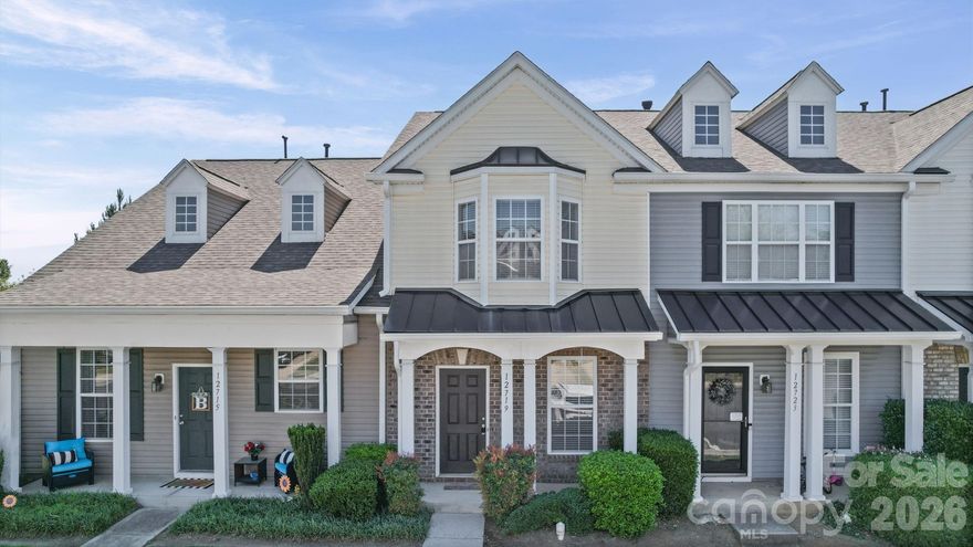 Welcome to 12719 Persimmon Tree Drive in the Steel Creek area. This freshly updated 1,247 square foot townhome offers two bedrooms and 2.5 bathrooms with a split-bedroom design—each suite has its own ensuite bathroom, making it perfect for roommates or guests seeking privacy. The home features new LVP flooring downstairs, new carpet upstairs, fresh paint throughout. The kitchen has new quartz countertops, and new stainless-steel appliances, which opens to the living and dining areas. The primary bedroom includes vaulted ceilings and dual vanity, while all bathrooms feature new vanities with quartz tops and new tile. A low maintenance vinyl privacy fence surrounds the rear patio for privacy and security. Located minutes from Publix, Sprouts, Lidl, and Greenway access (just half a mile away), you're also close to Charlotte Premium Outlets, RiverGate, Lake Wylie, and Carowinds. Quick access to I-485 and I-77 makes commuting easy. HOA dues include water, sewer, trash, and pool access—a move-in ready home with low-maintenance living.