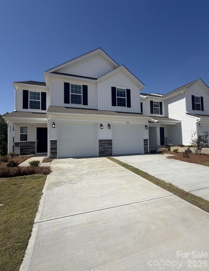 Welcome to this beautifully crafted new construction townhome in the heart of Kannapolis! This spacious 2-story home offers 3 bedrooms, 2.5 bathrooms, and a convenient 1-car garage—perfect for modern living.

Step inside to an open-concept main level designed for both comfort and entertaining, featuring a bright living area, stylish finishes, and a seamless flow into the dining and kitchen spaces. Upstairs, you’ll find all three bedrooms, including a generous primary suite with a private bath and ample closet space.

This home comes with an exclusive move-in package, making your transition effortless and stress-free—just bring your personal touch!

Located in a growing community with easy access to shopping, dining, and major highways, this townhome is ideal for homeowners seeking both convenience and quality.

Don’t miss your chance to own this stunning new home—schedule your tour today!