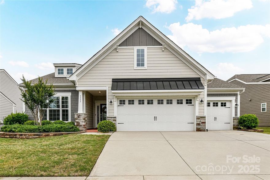 Popular EXPANDED Dover Floor Plan w/ 3 CAR GARAGE in GATED COMMUNITY! You will enjoy this OPEN CONCEPT ideal for Entertaining! Split Bedrm Plan for your Guest Privacy. Low Maintenance LVP Flooring in Most Rms, Tile in Full Baths & Laundry. Beautifully Landscaped FENCED yard w/OVERSIZED PATIO w/2 Bench Walls, Plus Remote AWNING! Enter by the Covered Front Porch through the Upgraded Front Door. Ring Doorbell remains. Bedroom 1 Shelving & Pegboard can remain. Moldings in Great Rm & Trim/Moldings in Foyer & Breakfast Rm. Dining Rm/Flex Rm w/Plantation Shutters. Wonderful GOURMET KITCHEN Boasts of Dbl Built-in Convection Ovens, 5 Burner Gas Cooktop, Subway Tiled Backsplash, White Cabinets, Upgraded Granite Counters, & LARGE ISLAND w/Pendant Lighting. Breakfast Rm w/Plantation Shutters & Updated Light Fixture. Oversized Great Rm w/Corner Gas Fireplace & Plantation Shutters. Spacious Primary Retreat w/Sitting Room that leads to Screened Porch. Three Garage Bays can fit all your Storage!