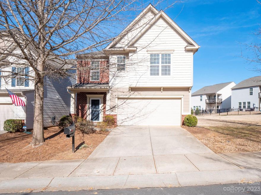 Stunning single-family house in the highly sought-after Park South Station. Yard maintenance free with Google Fiber connected. Upon entering, you'll be captivated by the beautiful open floor plan seamlessly connecting the entire space. This home boasts 3 beds, 3.5 baths, and a 2-car garage. Recently refinished hardwood floors added a touch of perfection. The main floor features hardwood floors, crown moldings, a gourmet kitchen, and tile in the baths. The gourmet kitchen offers a gas cooktop, subway tile backsplash, and a huge kitchen island with bar counter. The primary suite includes a tray ceiling, additional windows, a sitting area, an overlooking balcony, dual vanity with a garden tub, and a tile-lined shower. Each bedroom comes with its own bathroom. Conveniently located near Park Road Park, SouthPark Mall, South Blvd, Costco, the Light Rail and access to Little Sugar Creek Greenway.