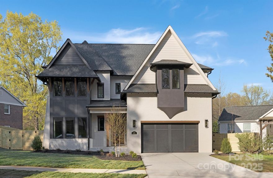 Just minutes from Southpark, Southend, Park road shopping center, and the airport, this remarkable new construction home by the Dapper Development team stands out from the rest. Every detail has been thoughtfully designed to combine stunning aesthetics with unparalleled functionality, this home truly has it all. Step into a floor plan that flows effortlessly from the spacious open living area to an immaculate kitchen. Enjoy a massive kitchen island, abundant cabinet space, elegant marble and quartz countertop, and GE Café appliances. The home boasts a luxurious primary suite upstairs, along with an en-suite bedroom on the main level, perfect for accommodating guests. Additional highlights include a two-car garage, a covered exterior porch equipped with a gas fireplace, a fenced backyard for privacy, and a versatile flex space upstairs. As the wave of new construction sweeps down the South Blvd corridor, this is your chance to secure a stunning new home at a price that won’t last long.